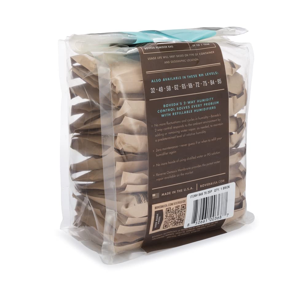 Boveda 49% Two Way Humidity Control Replacement Packs For Boveda Starter Kits For Music   20 Pack   Moisture Absorbers For Instr